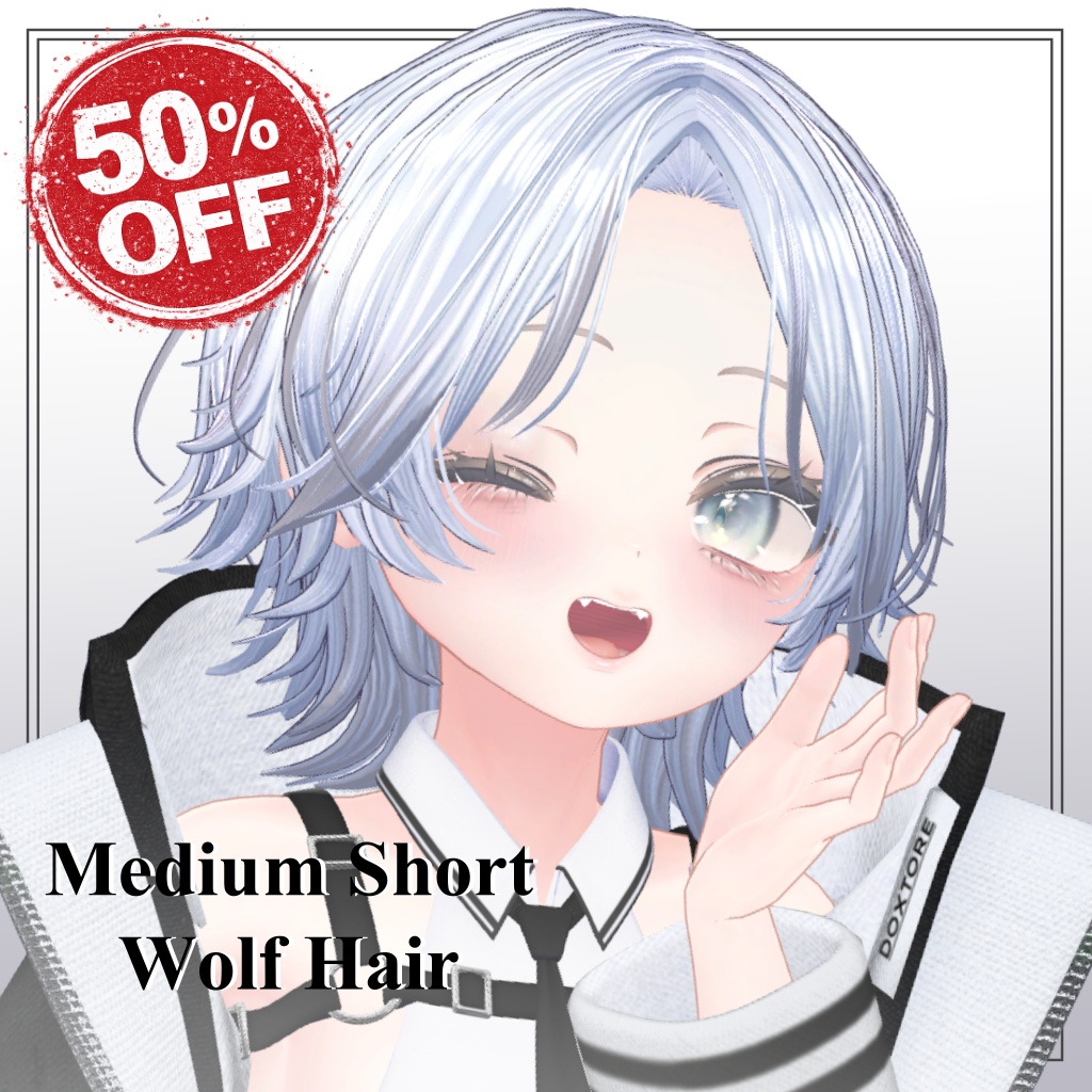 【9Avatar対応】Medium Short Wolf Hair【VRC想定】