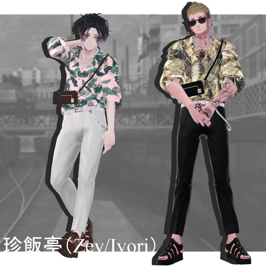 【7Avatar対応】SummerCasualShirts【VRC対応】