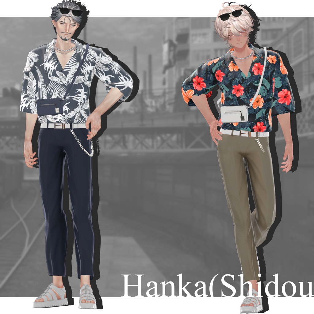 【9Avatar対応】SummerCasualShirts【VRC対応】