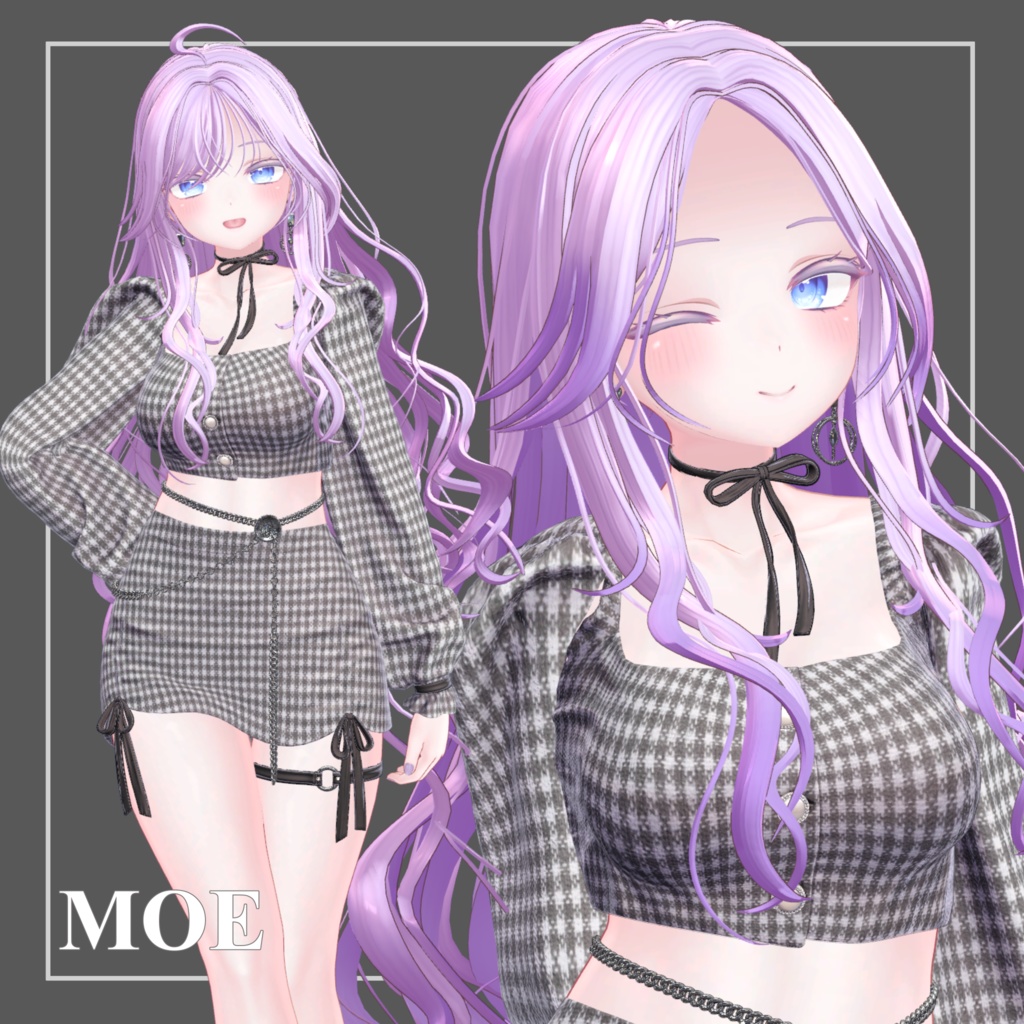 【8Avatar対応】AdultGALHair【VRC想定】