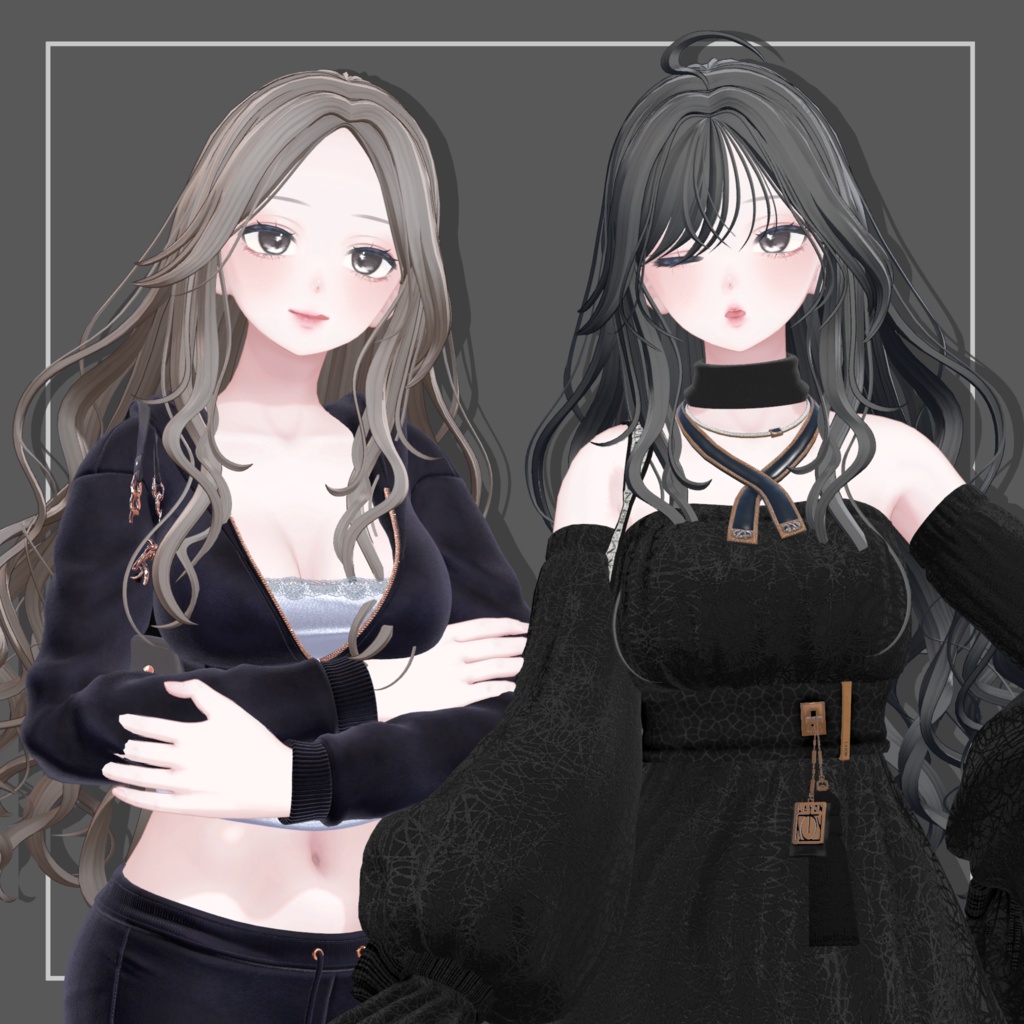 【8Avatar対応】AdultGALHair【VRC想定】