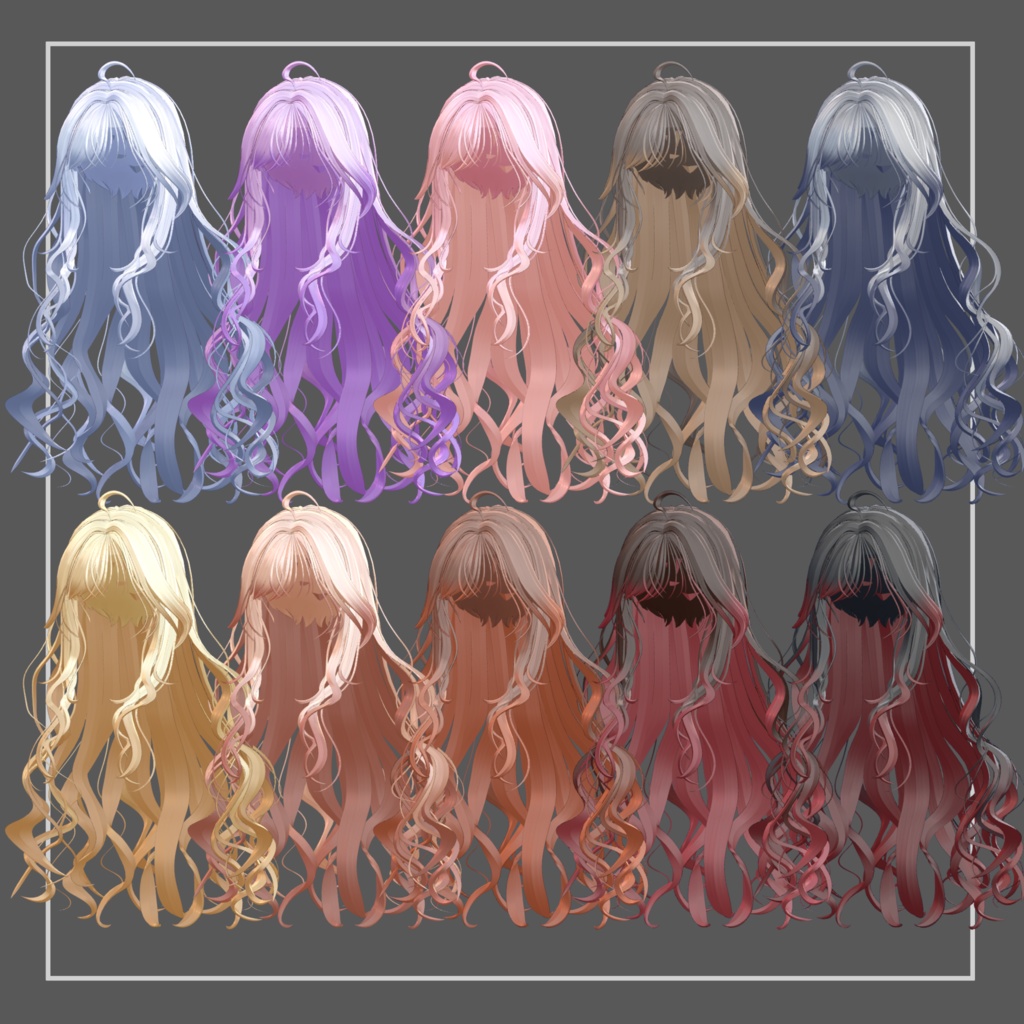 【8Avatar対応】AdultGALHair【VRC想定】