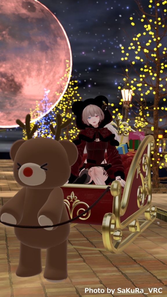 【9Avatar対応】くまちゃんサンタコーデ【VRC想定】