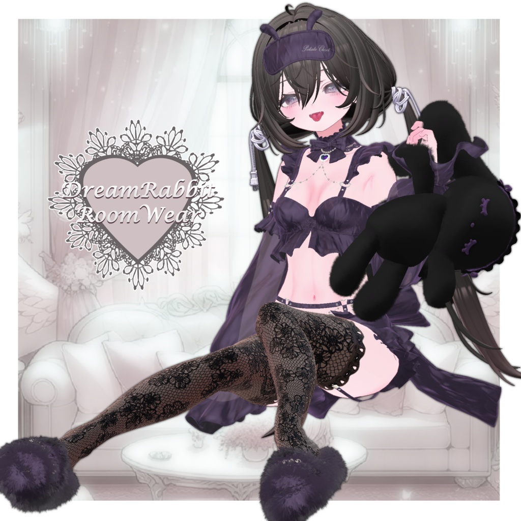 【7Avatar対応】DreamRabbit_RoomWear【VRC想定】