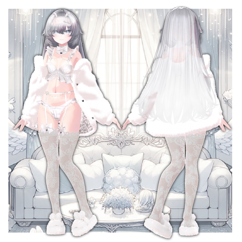 【7Avatar対応】DreamRabbit_RoomWear【VRC想定】