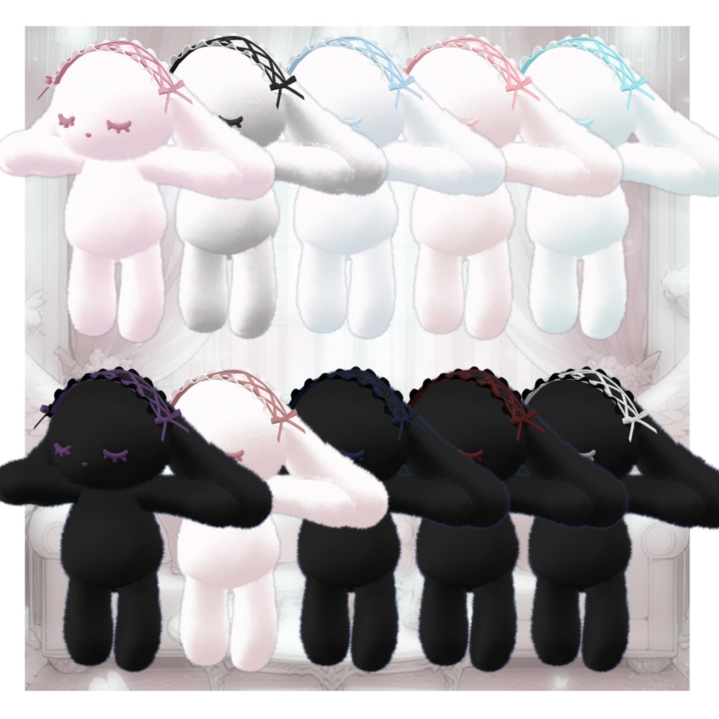 【7Avatar対応】DreamRabbit_RoomWear【VRC想定】