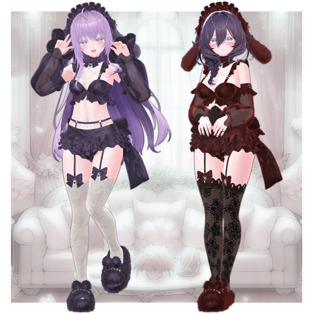 【7Avatar対応】DreamRabbit_RoomWear【VRC想定】