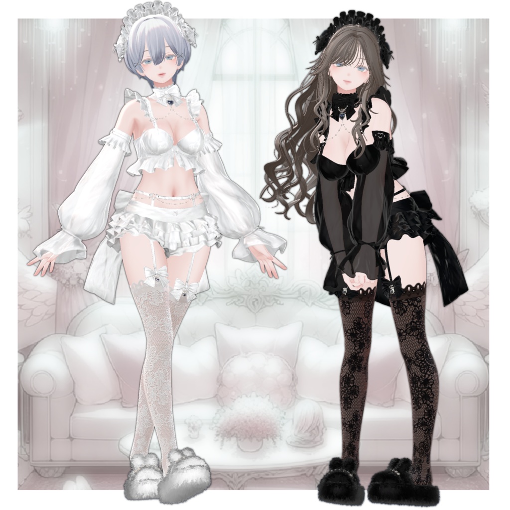 【7Avatar対応】DreamRabbit_RoomWear【VRC想定】