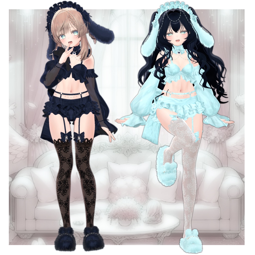 【7Avatar対応】DreamRabbit_RoomWear【VRC想定】