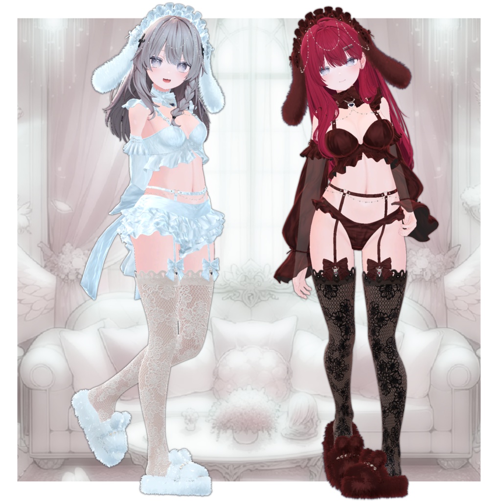 【7Avatar対応】DreamRabbit_RoomWear【VRC想定】