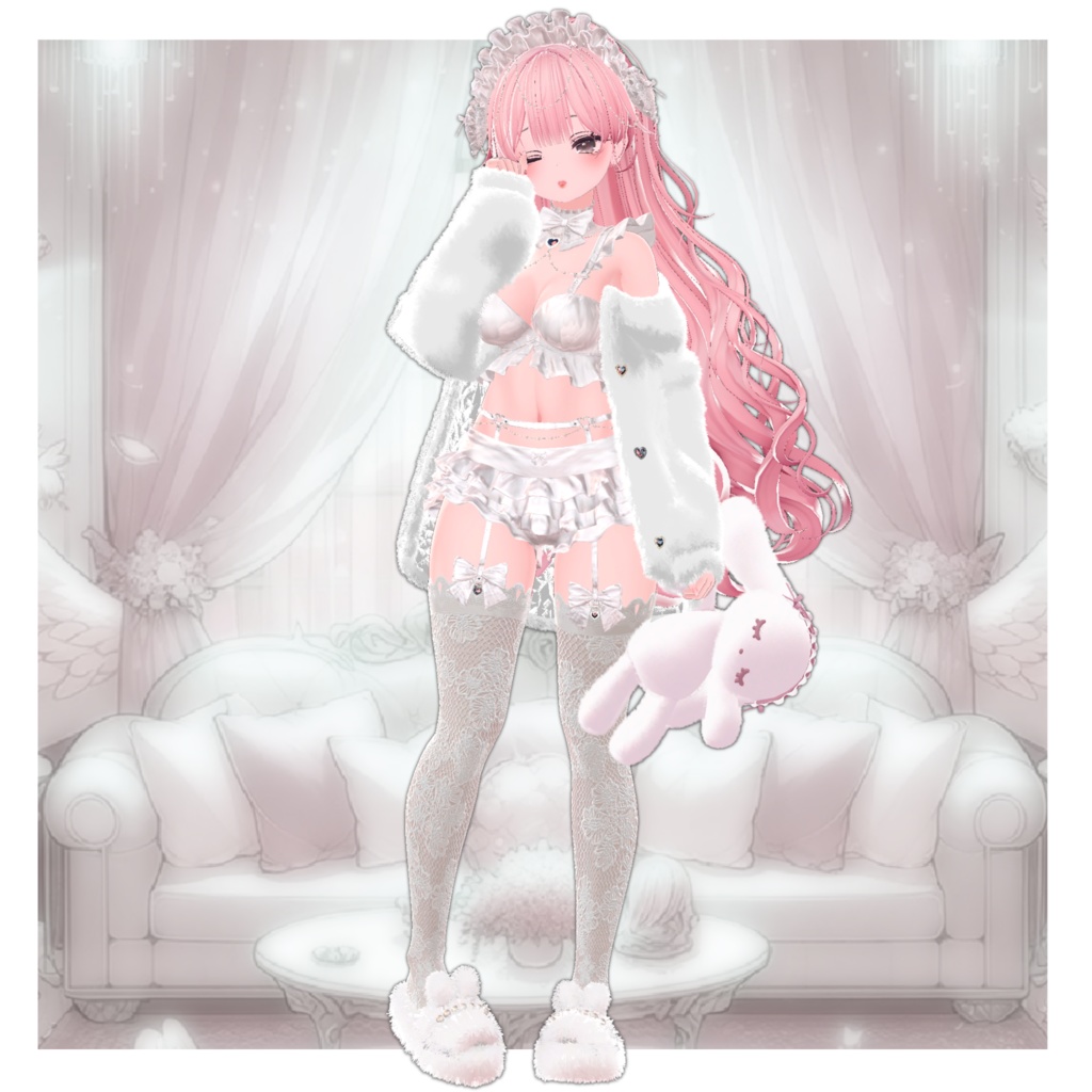 【7Avatar対応】DreamRabbit_RoomWear【VRC想定】