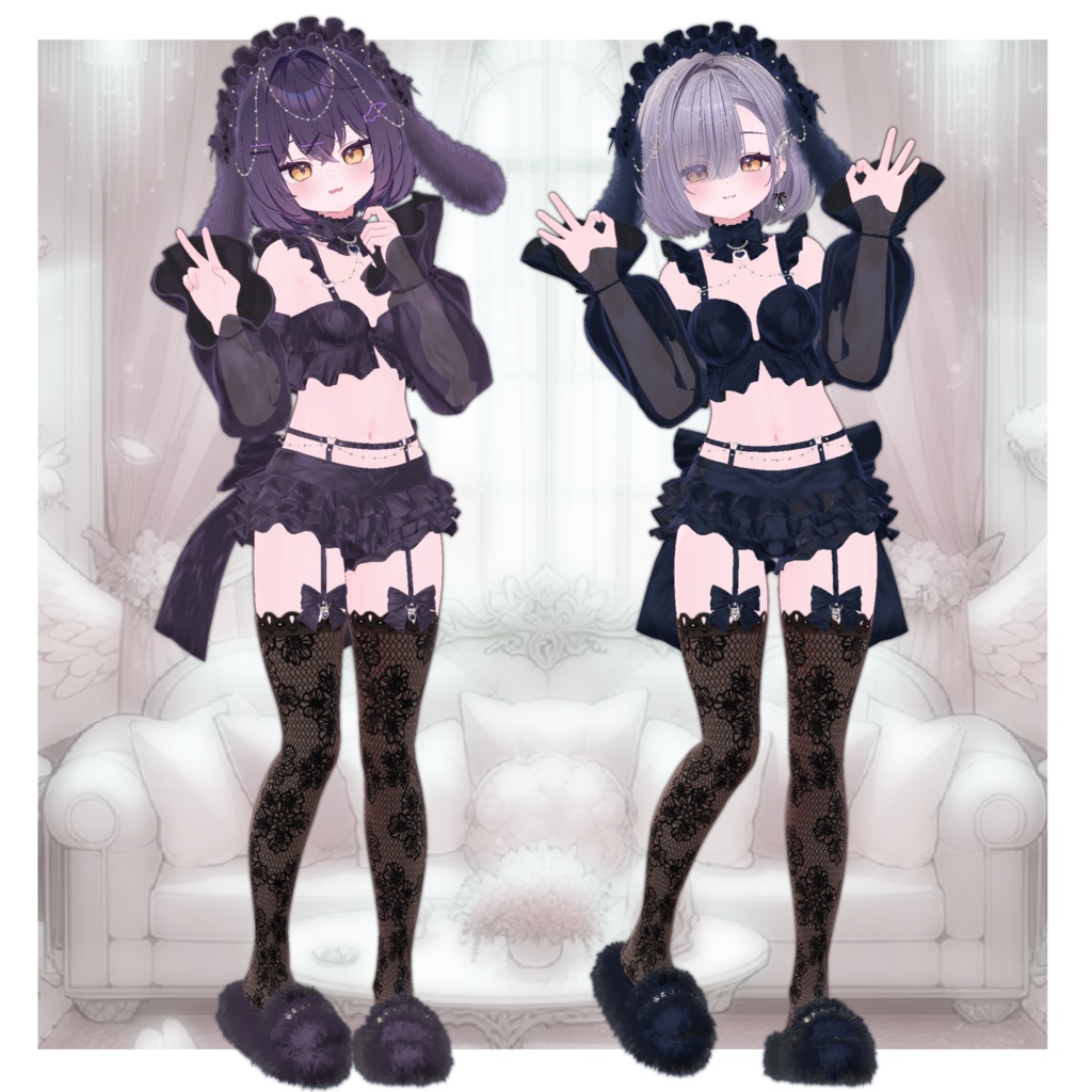 【7Avatar対応】DreamRabbit_RoomWear【VRC想定】