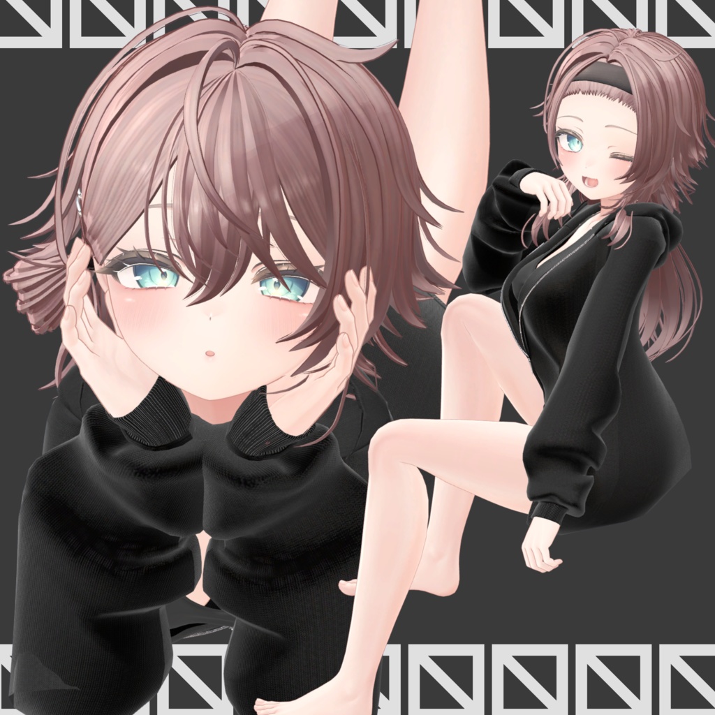 【VRC想定】LongWolfHair【10Avatar対応】