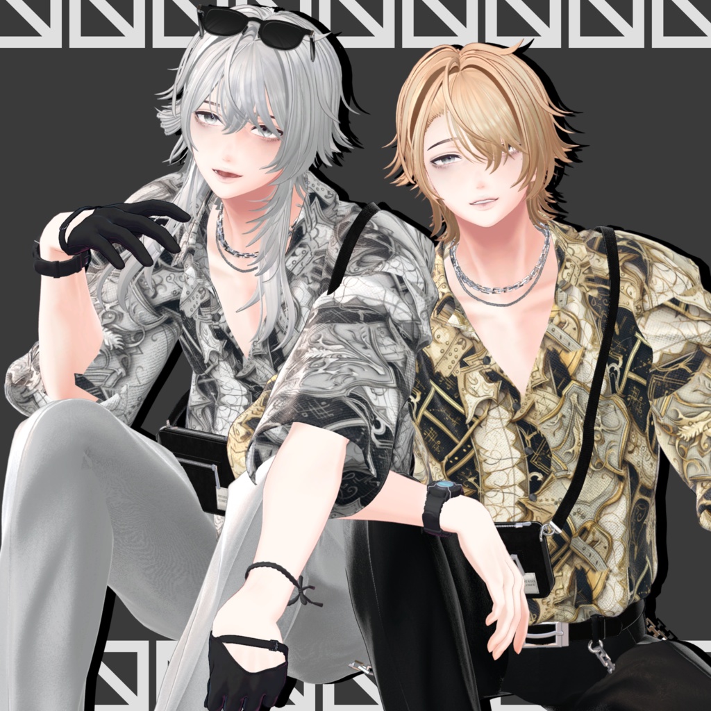 【VRC想定】LongWolfHair【10Avatar対応】