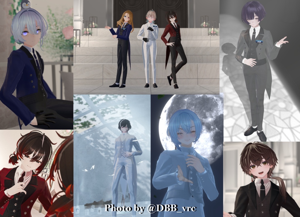 【+Head対応】ジューンブライドテールコート【VRC想定】