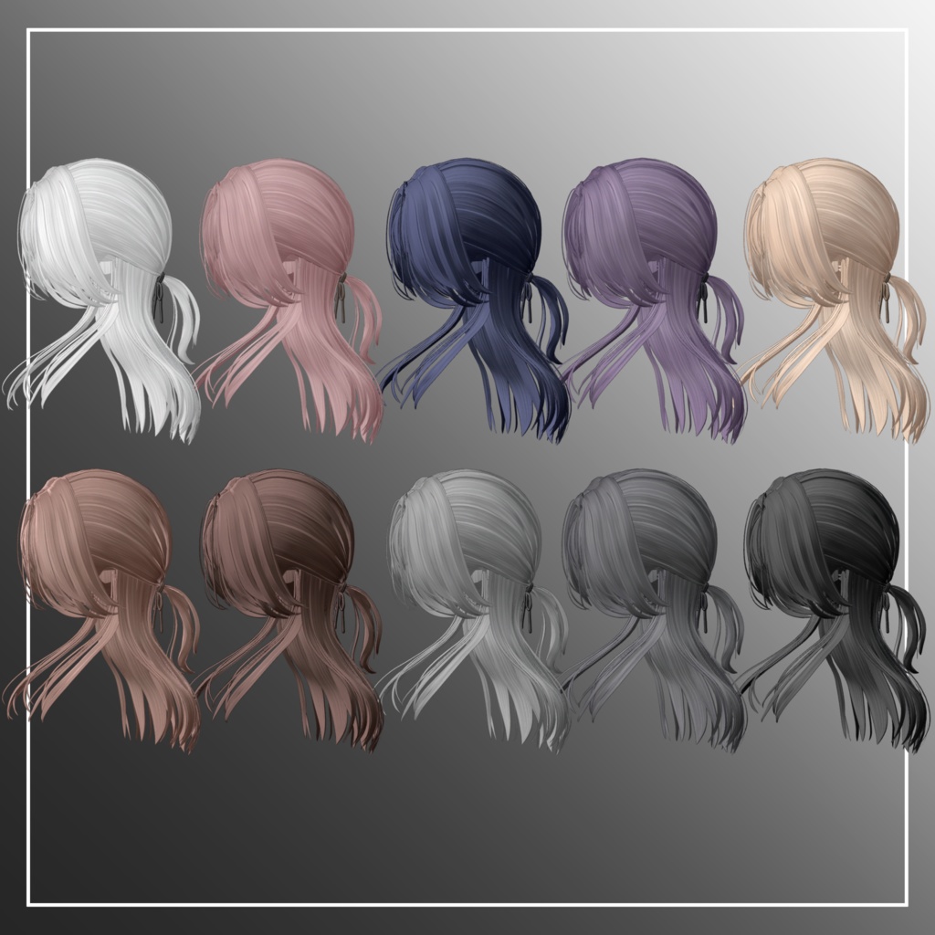 【11Avatar対応】LooseCustomHair【VRC想定】