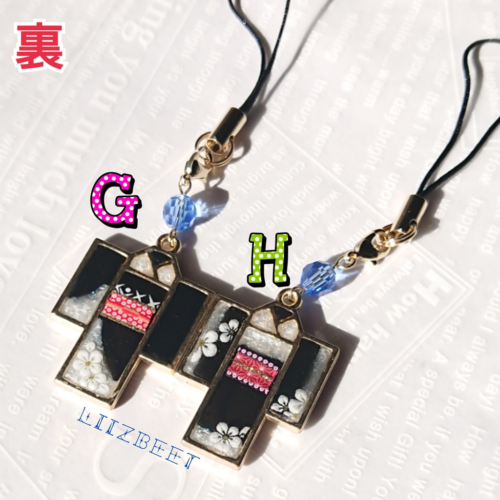 新春*振袖ストラップ*黒