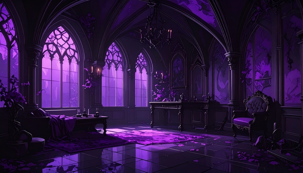 【背景素材】黒系ゴシック部屋50枚セット【配信素材】