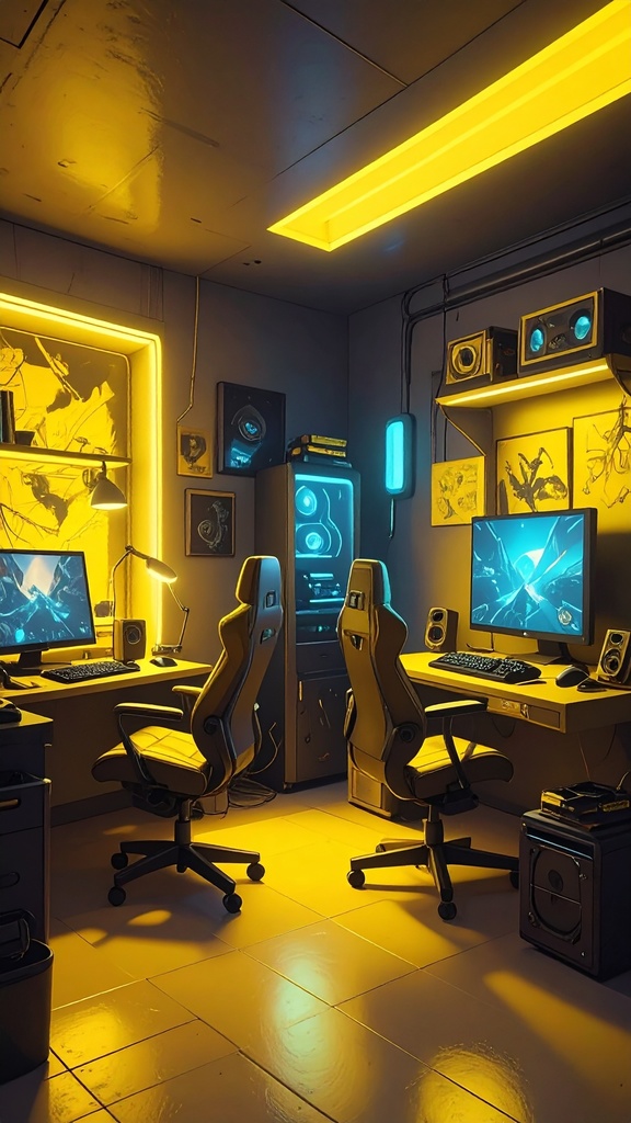 【背景素材】ゲーミング部屋55枚セット【配信素材】