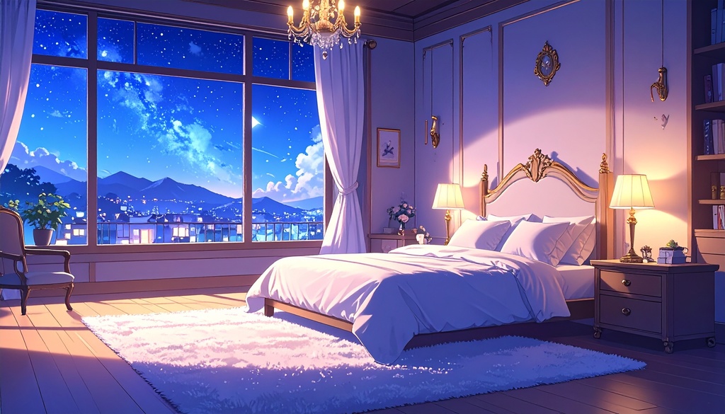 無料 | 白い部屋と星空 13枚 背景素材
