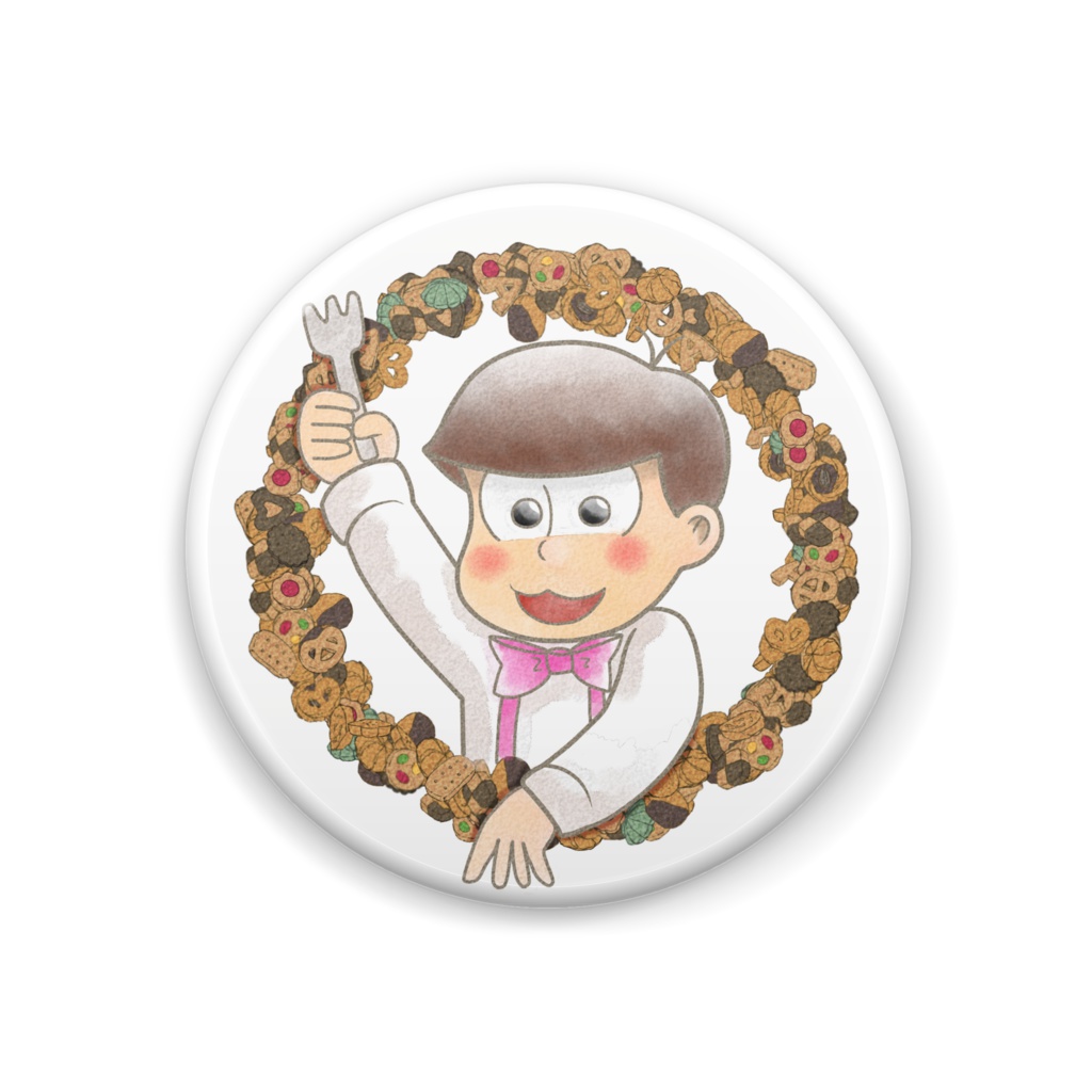 トド松 spoon柄 缶バッジ