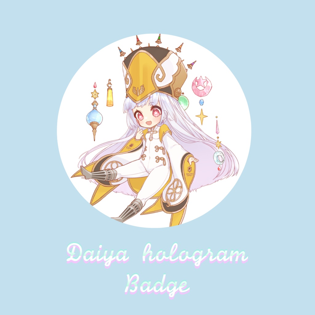 ダイヤ ホログラム缶バッジ