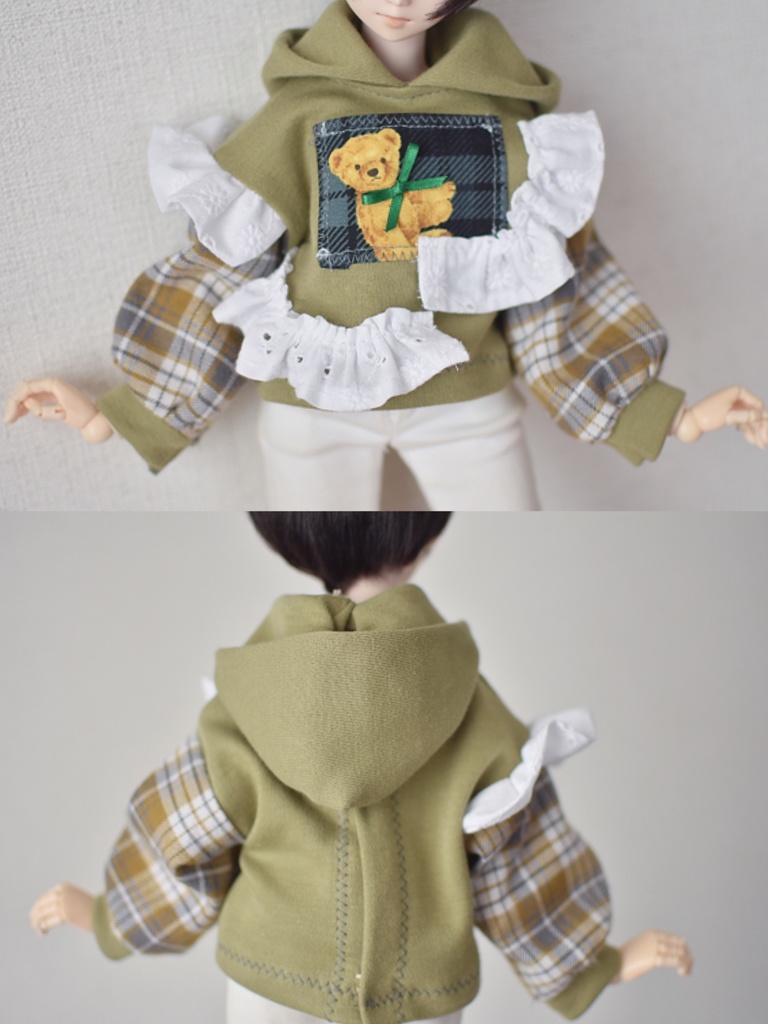 くまフリルパーカー