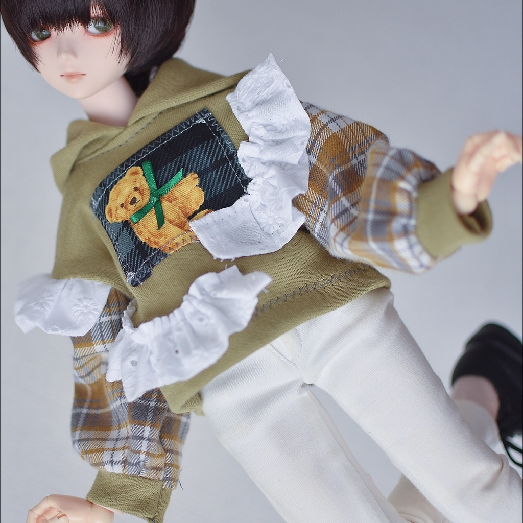 くまフリルパーカー