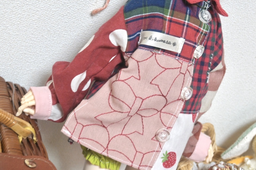 パッチワークで✳︎切り替えシャツ