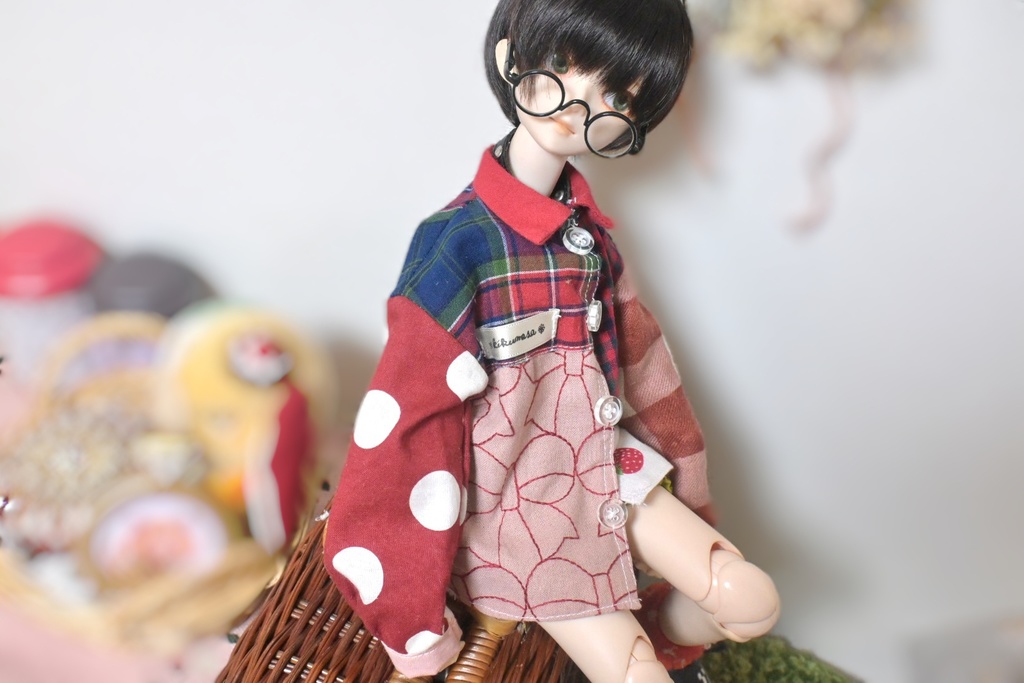 パッチワークで✳︎切り替えシャツ
