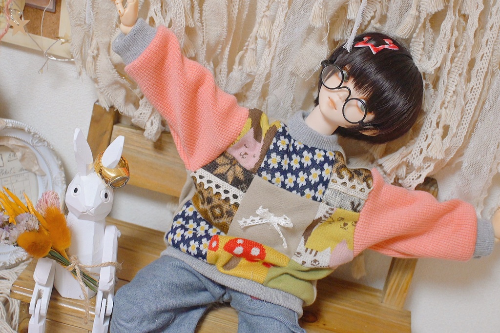 ナチュラルぱっちわーくニット❁