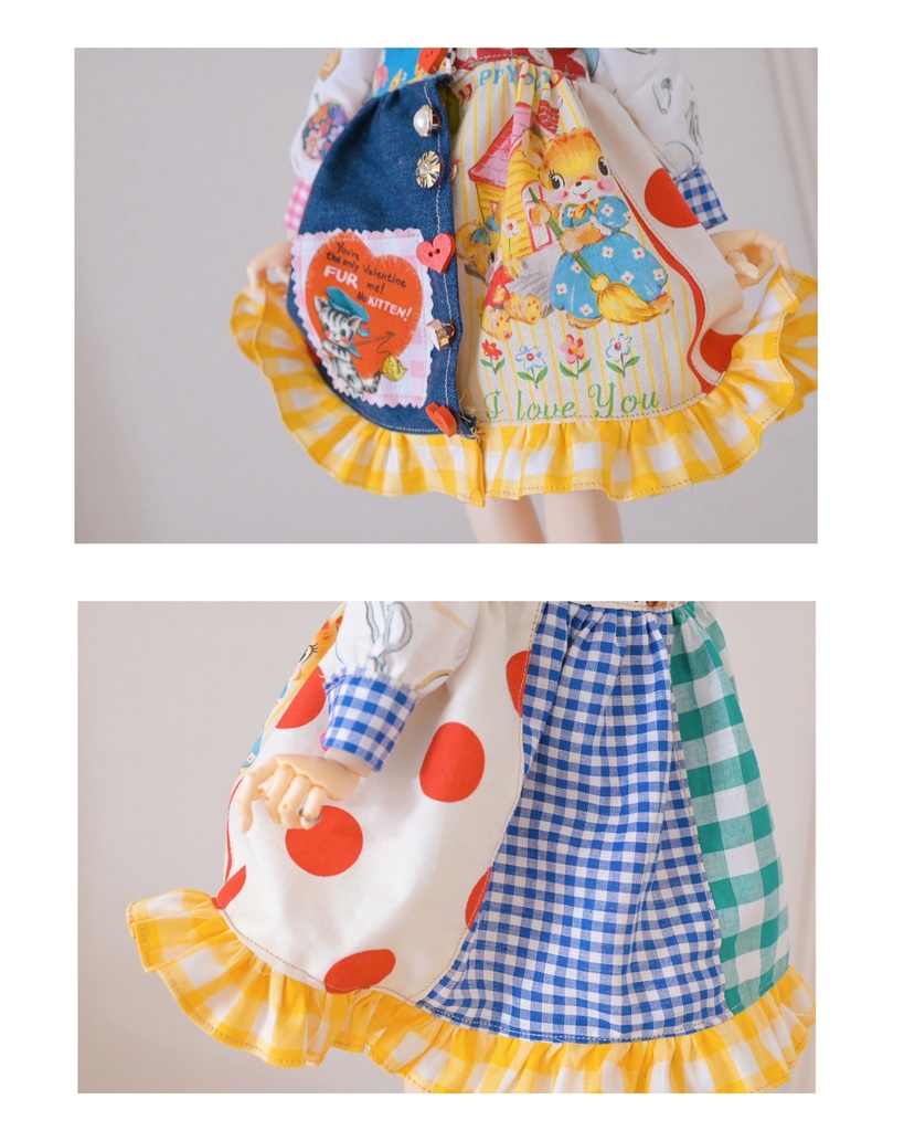 レトロpop✳︎パッチワークワンピ♩