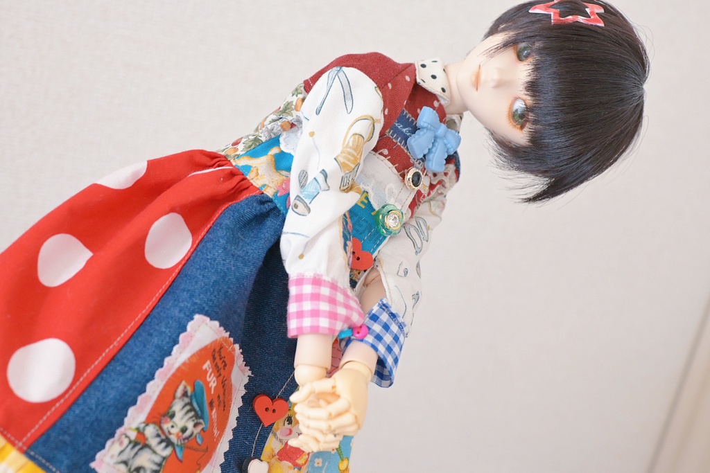 レトロpop✳︎パッチワークワンピ♩