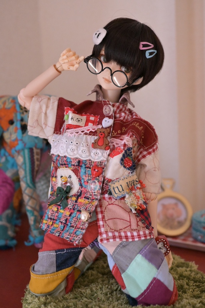 つぎはぎテディ✳︎シャツ