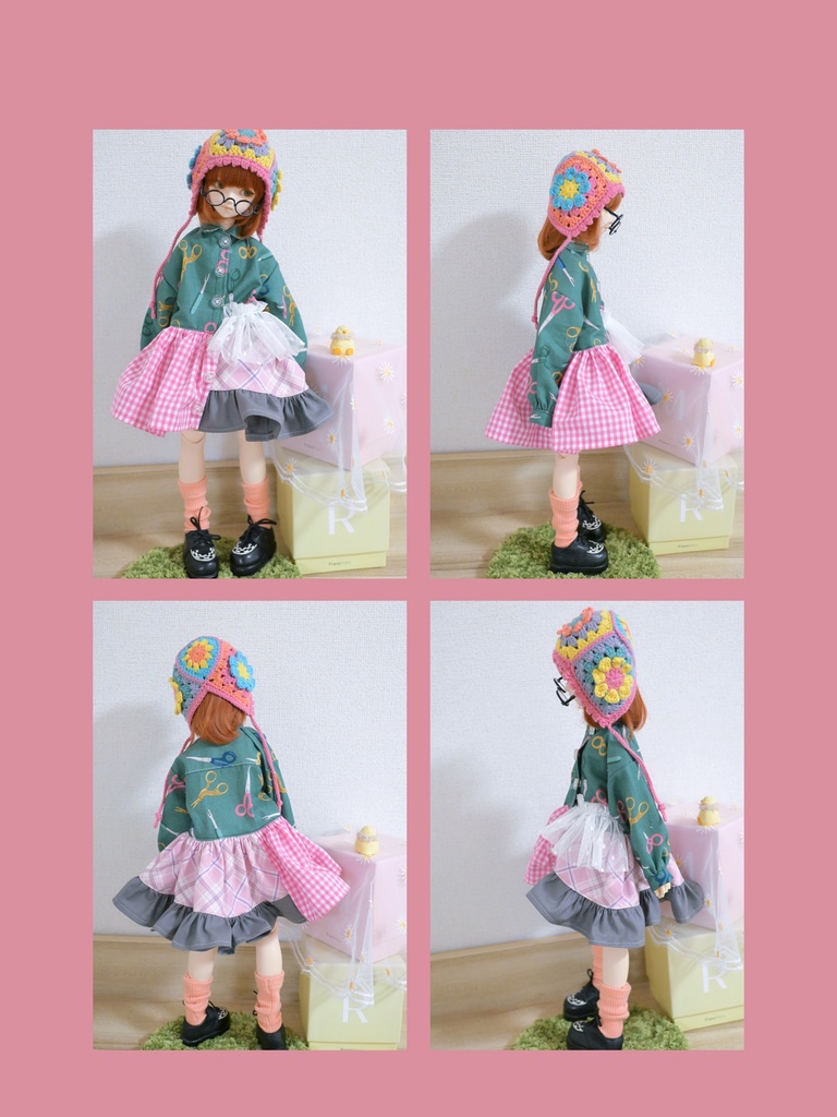 チョキチョキ✂️古着風シャツワンピ!