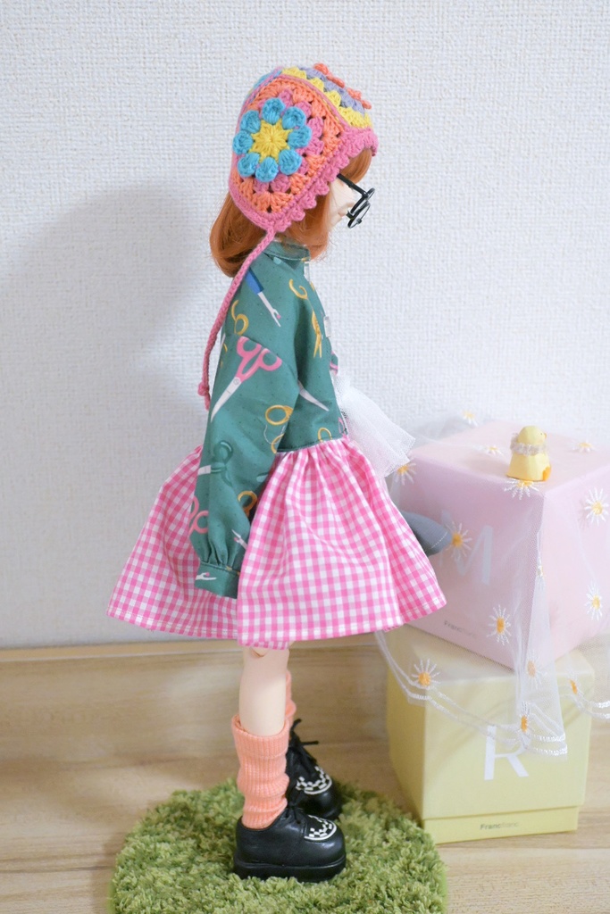 チョキチョキ✂️古着風シャツワンピ!