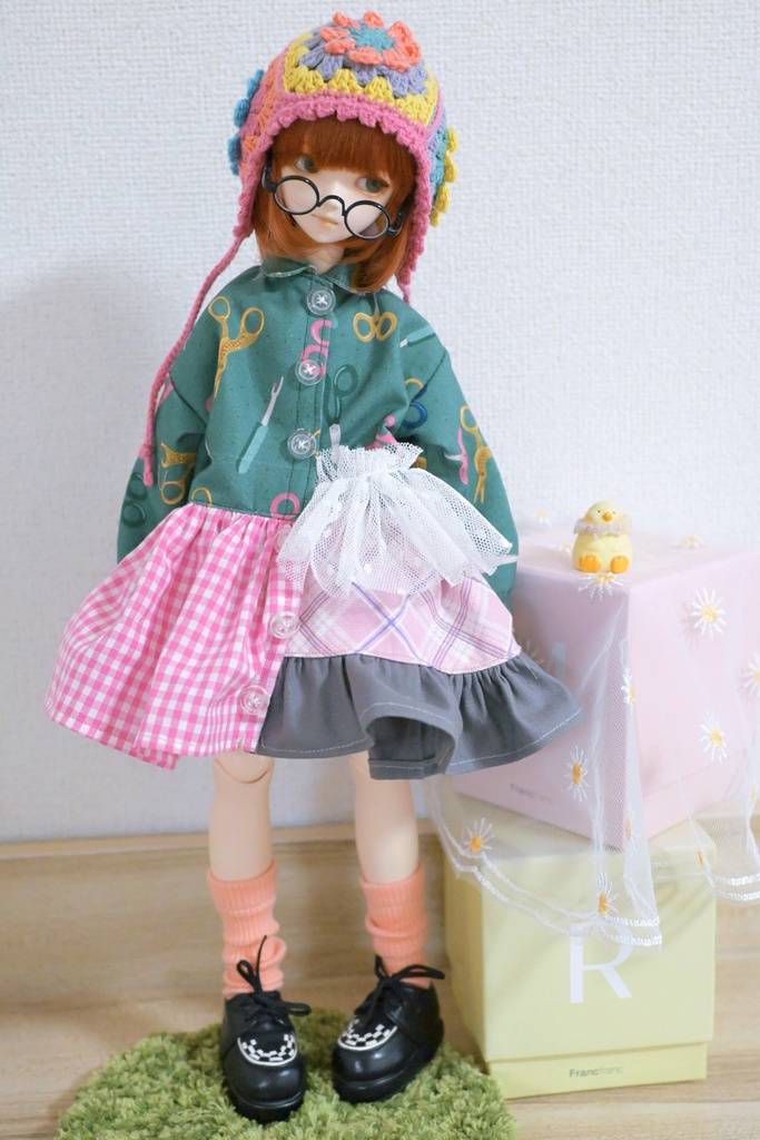 チョキチョキ✂️古着風シャツワンピ!