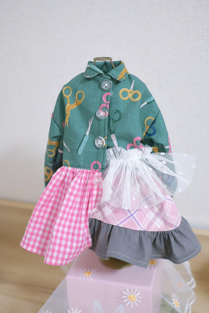 チョキチョキ✂️古着風シャツワンピ!