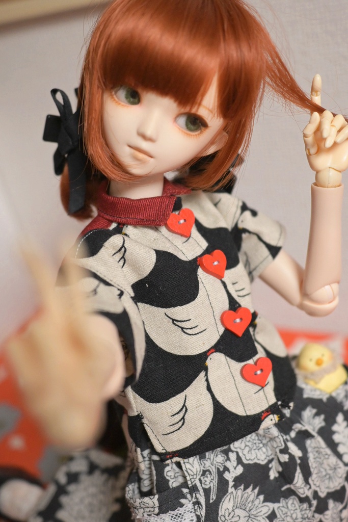 ワンコイン✴︎北欧風にわとり柄シャツ🐓!