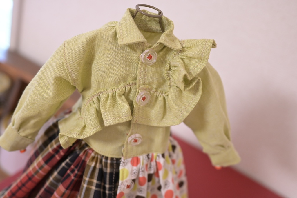 可愛さ急上昇↗️✳︎ななめフリルの古着風ワンピ