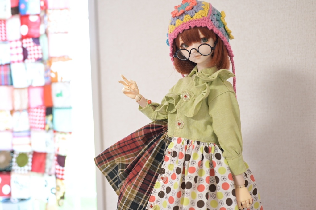 可愛さ急上昇↗️✳︎ななめフリルの古着風ワンピ