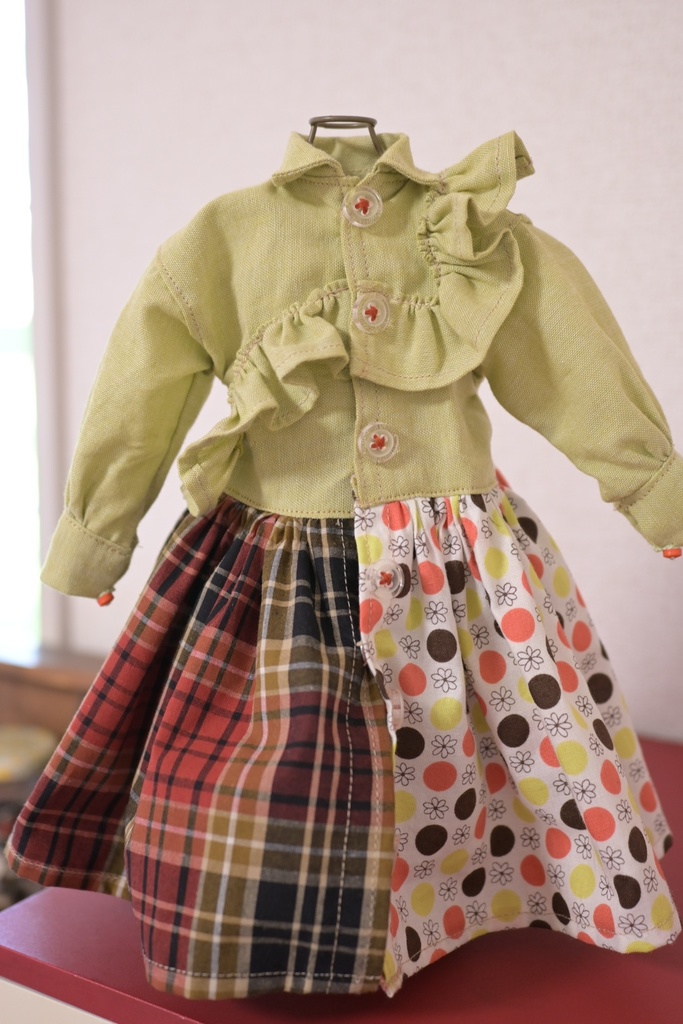 可愛さ急上昇↗️✳︎ななめフリルの古着風ワンピ