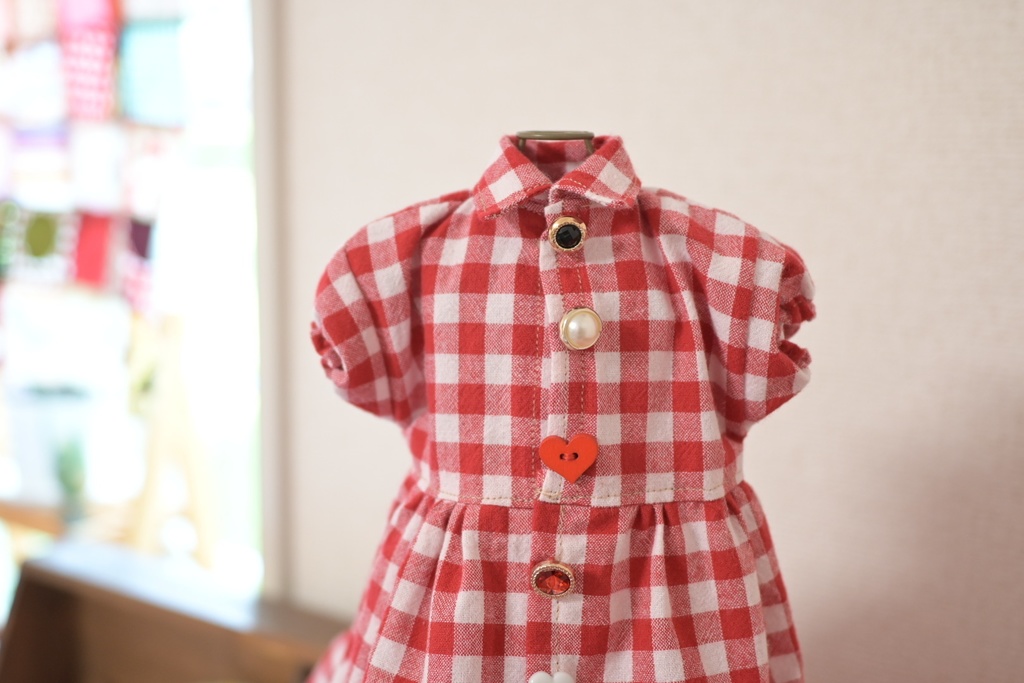 夏っぽギンガム🌺きらめきボタンワンピ