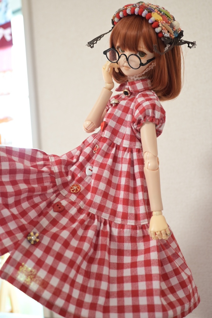 夏っぽギンガム🌺きらめきボタンワンピ