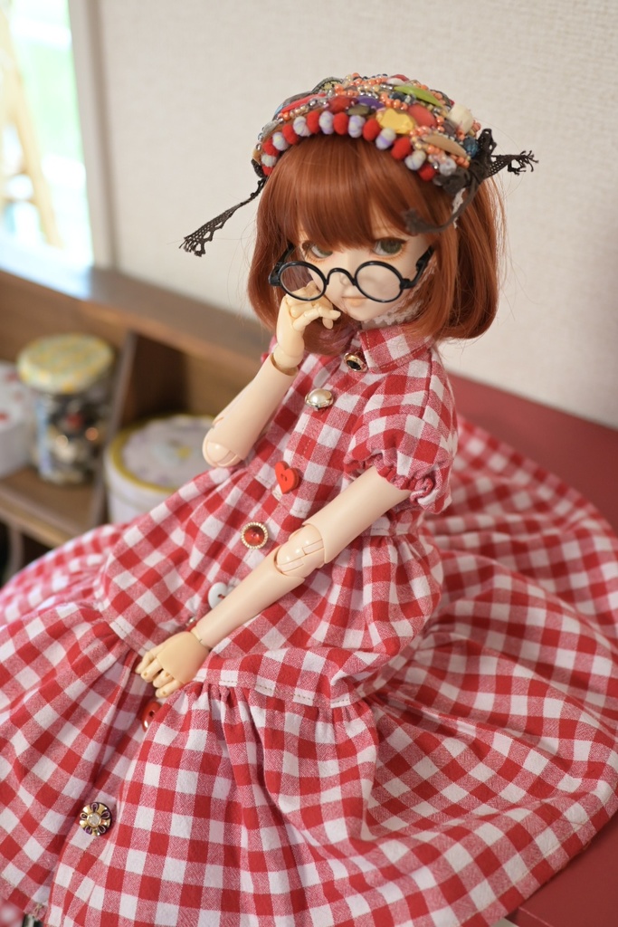 夏っぽギンガム🌺きらめきボタンワンピ