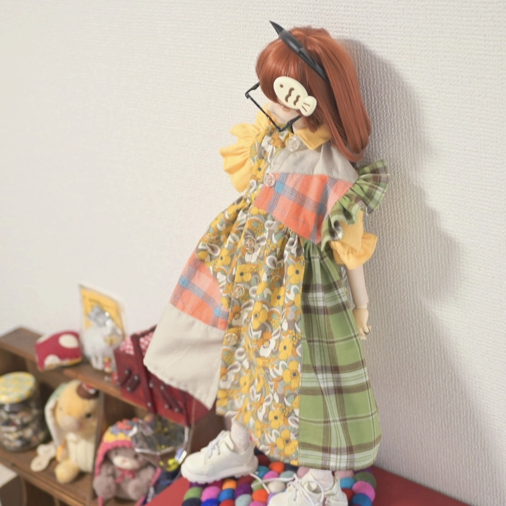 だいじょ〜ぶ☆肩フリル切り替えワンピ〜ス!