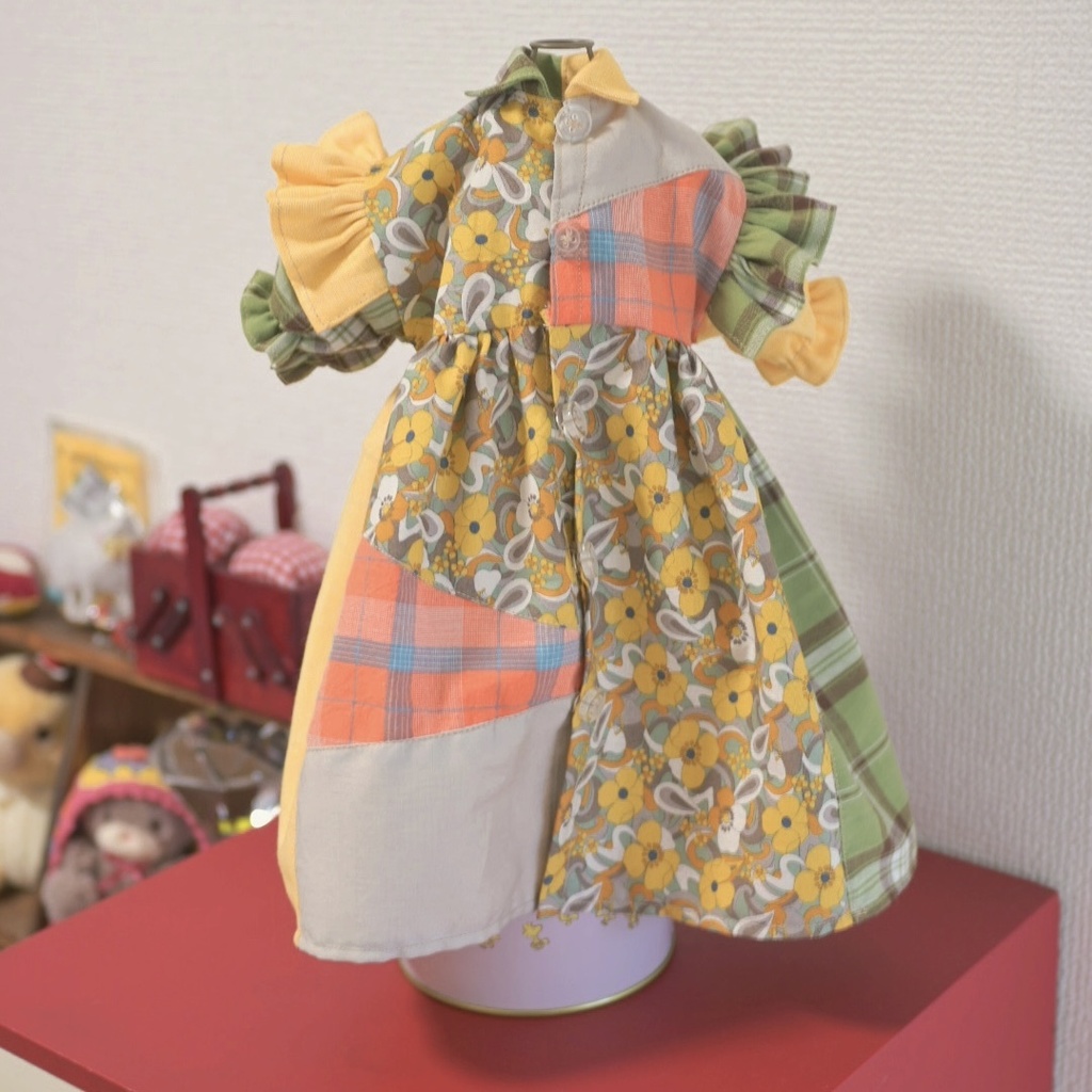 だいじょ〜ぶ☆肩フリル切り替えワンピ〜ス!