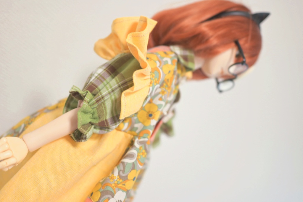 だいじょ〜ぶ☆肩フリル切り替えワンピ〜ス!