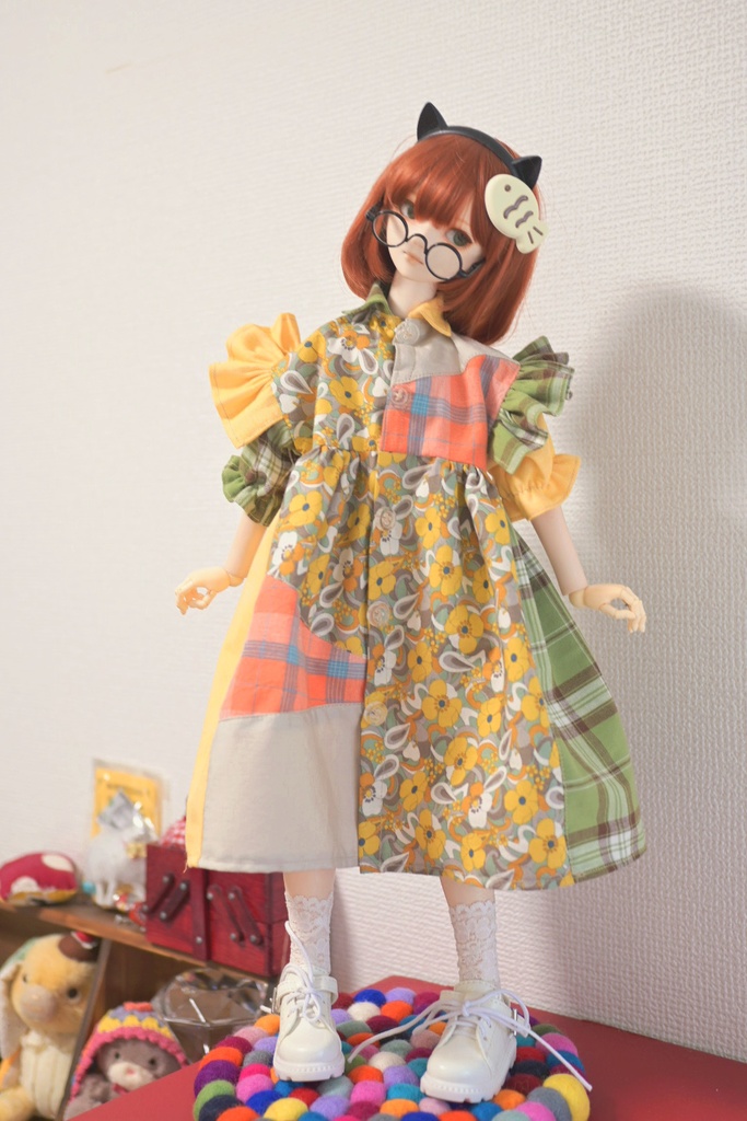 だいじょ〜ぶ☆肩フリル切り替えワンピ〜ス!