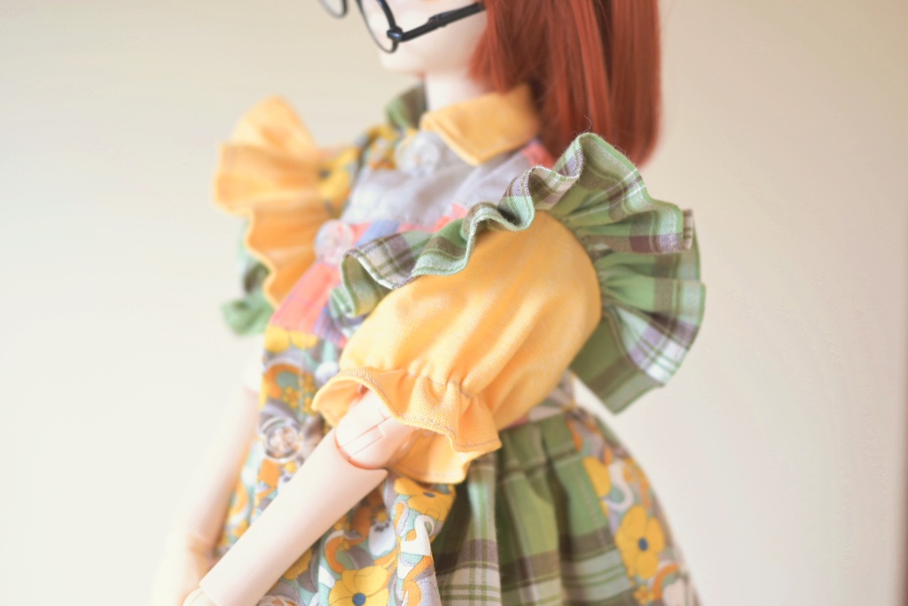 だいじょ〜ぶ☆肩フリル切り替えワンピ〜ス!